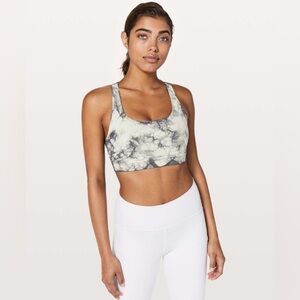 LULULEMON ENERGY BRA *SHIBORI IN DUAL SHIBORI ANTIQUE WHITE BALTIC GREY